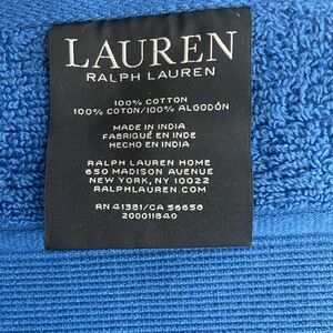 Ralph Lauren MartiTime Blue Sanders HAND Towel